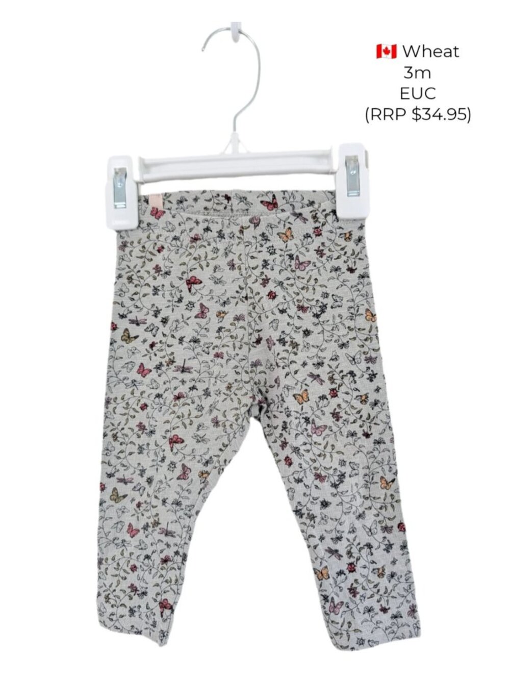 Wheat Ladybug Floral Leggings 3M Girls Clothing Small Shop